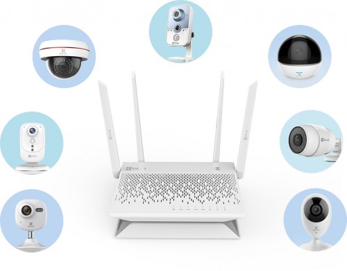 Ezviz. 8-ми канальный Wi-Fi регистратор с функцией Wi-Fi роутера  Vault Plus